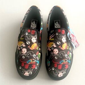 Vans Black Slip-On Toy Story Sids Mutant Sneakers with Cartoon Design